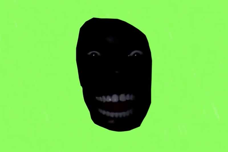 Video Black Man Laughing In The Dark green screen