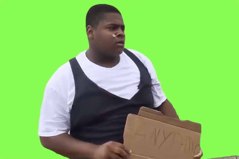 Video Fat Black guy Dancing green screen